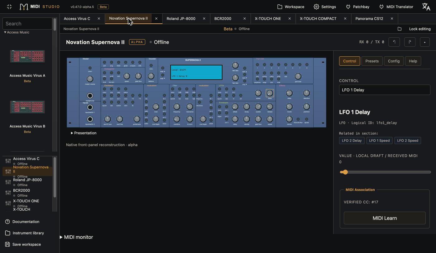 Éditeur Novation Supernova II